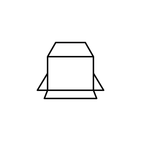 Box Opened Icon Simple Line Outline Vector Packaging Icons Website — Archivo Imágenes Vectoriales