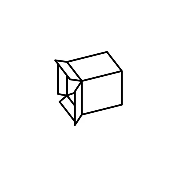 Box Opened Icon Simple Line Outline Vector Packaging Icons Website — Stok Vektör