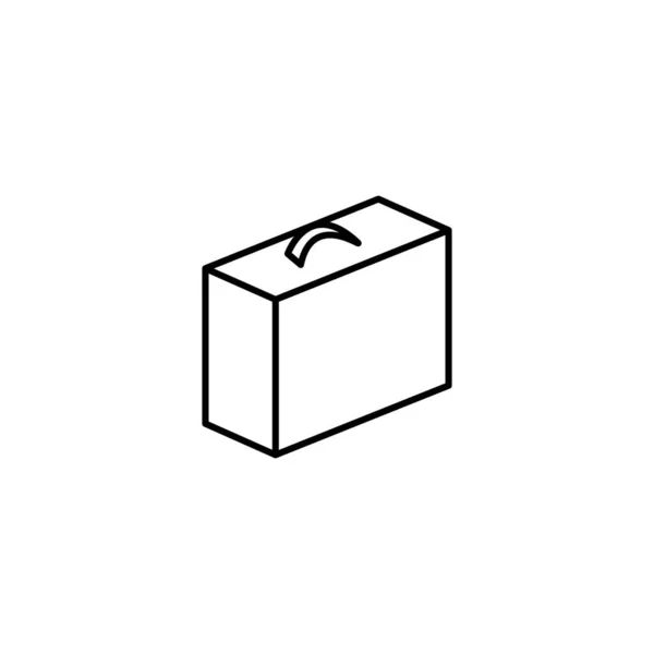 Κουτί Κλειστό Εικονίδιο Απλή Γραμμή Περίγραμμα Διάνυσμα Των Εικονιδίων Συσκευασίας — Διανυσματικό Αρχείο