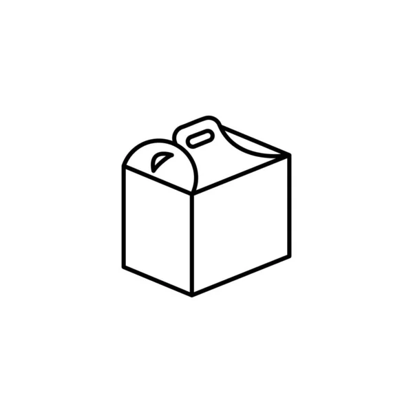 Коробка Відкрила Значок Проста Лінія Контурний Вектор Піктограм Упаковки Веб — стоковий вектор