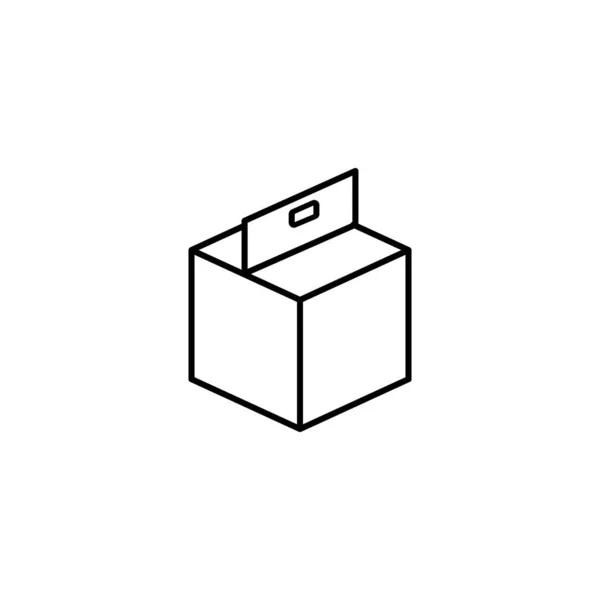 Box Opened Icon Simple Line Outline Vector Packaging Icons Website — ストックベクタ
