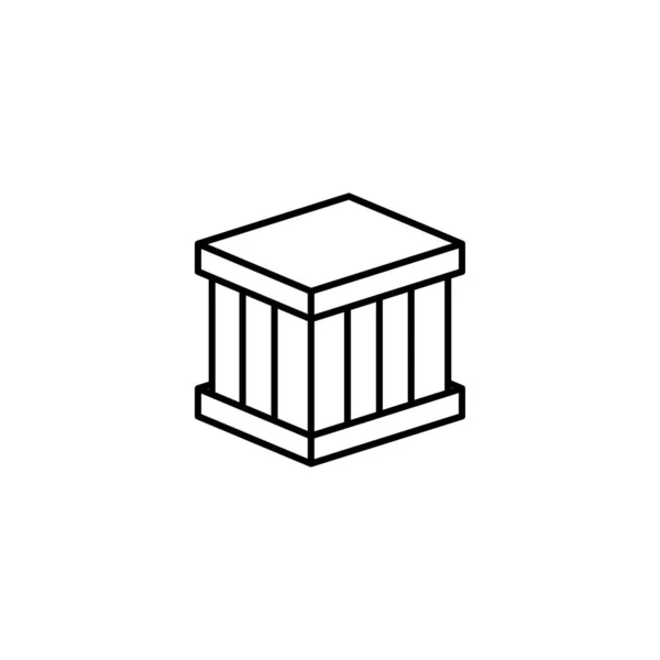Box Closed Icon Simple Line Outline Vector Packaging Icons Website — Vetor de Stock