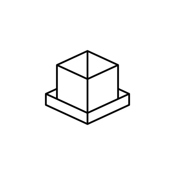 Box Opened Icon Simple Line Outline Vector Packaging Icons Website — Vetor de Stock