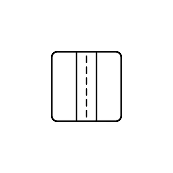Значок Закрытого Ящика Простая Линия Намеченный Вектор Упаковки Сайт Мобильное — стоковый вектор