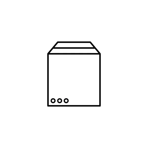 Коробка Закрита Піктограма Проста Лінія Контурний Вектор Піктограм Упаковки Веб — стоковий вектор