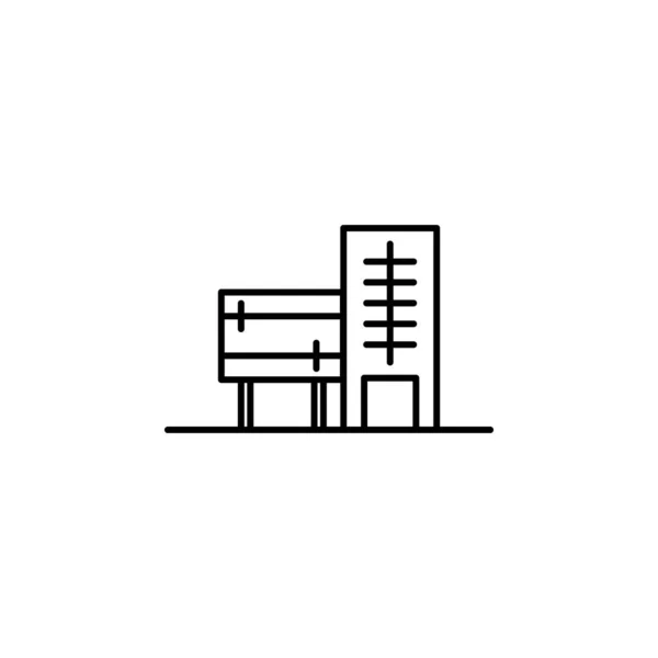 Building Icon Element Building Mobile Concept Web Apps Iicon Thin — 스톡 벡터