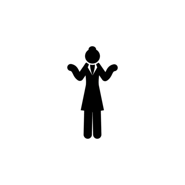 Businesswoman Know Icon Element Businesswoman Icon Premium Quality Graphic Design —  Vetores de Stock