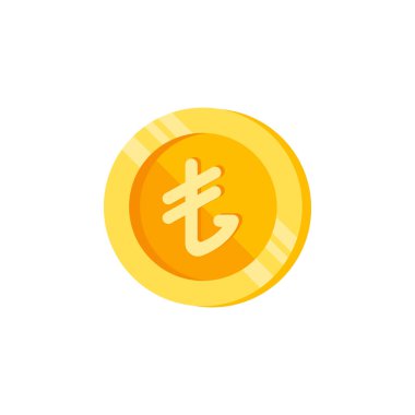 Turkish lira, coin, money color icon. Element of color finance signs. Premium quality graphic design icon. Signs and symbols collection icon for websites, web design on white background