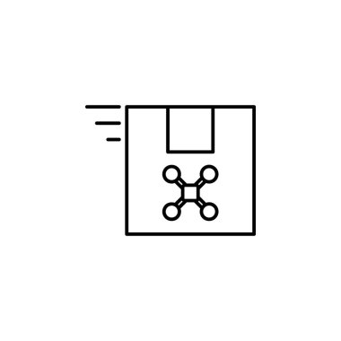 drone in a box icon. Element of drones for mobile concept and web apps illustration. Thin line icon for website design and development, app development. Premium icon on white background
