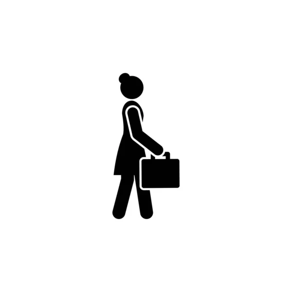 Businesswoman Walk Icon Element Businesswoman Icon Premium Quality Graphic Design — Vector de stock