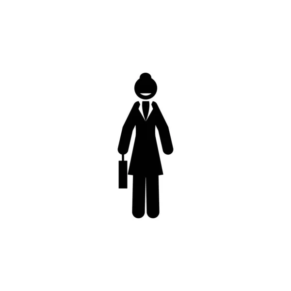 Businesswoman Woman Icon Element Businesswoman Icon Premium Quality Graphic Design — 图库矢量图片