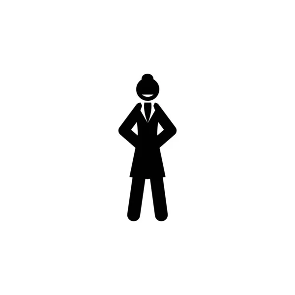 Сильная Икона Бизнесвумен Элемент Иконы Деловой Женщины Премиум Качество Графического — стоковый вектор