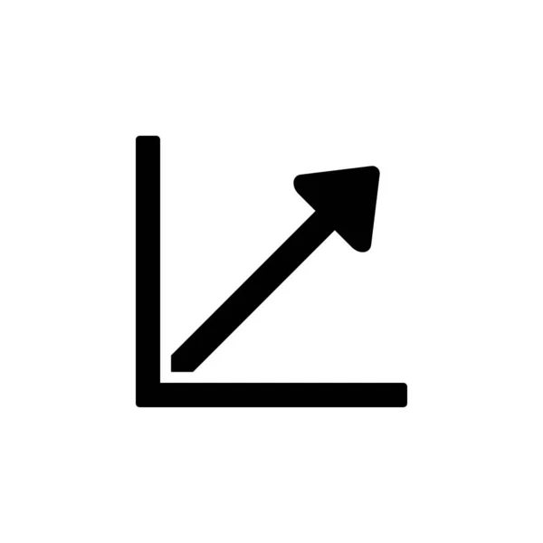 Chart Arrow Line Icon Simple Business Performance Icons Website Mobile — Stockový vektor
