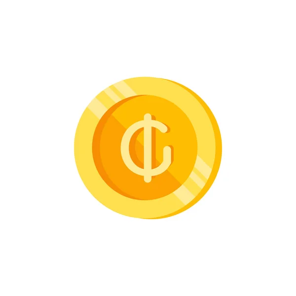 Гуарані Монета Значок Кольору Грошей Елемент Кольорових Фінансових Знаків Значок — стоковий вектор