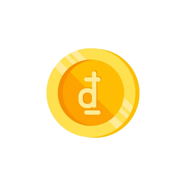 Dong Coin Money Color Icon Element Color Finance Signs Premium — 图库矢量图片