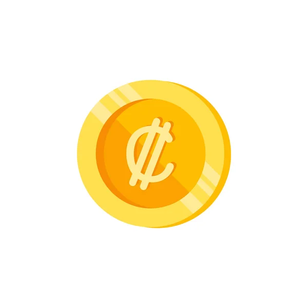 Colon Coin Money Color Icon Element Color Finance Signs Premium — Image vectorielle