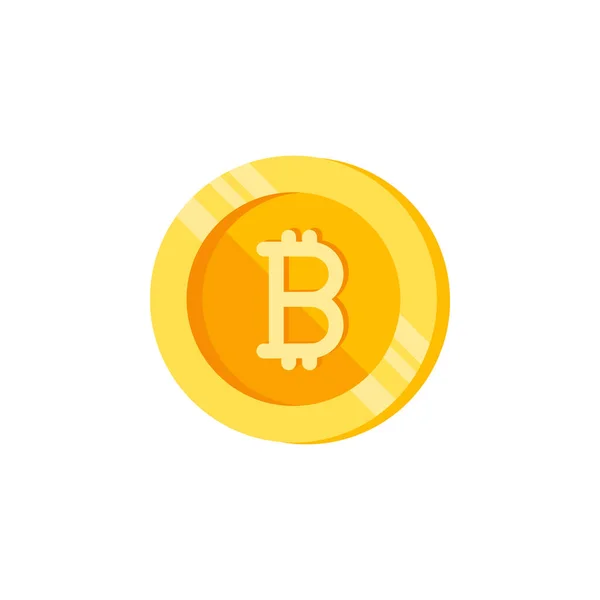 Bitcoin Coin Money Color Icon Element Color Finance Signs Premium — 图库矢量图片