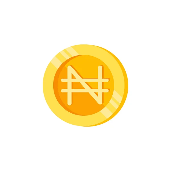 Наїра Монета Значок Кольору Грошей Елемент Кольорових Фінансових Знаків Значок — стоковий вектор