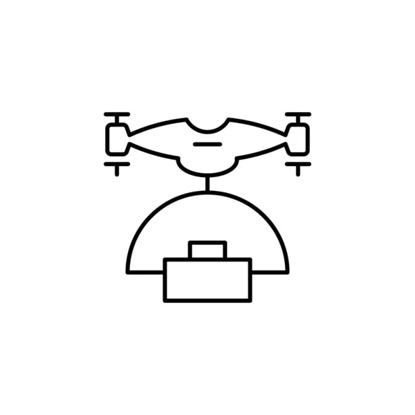 Drone Parcel Icon Element Drones Mobile Concept Web Apps Illustration — Vettoriale Stock