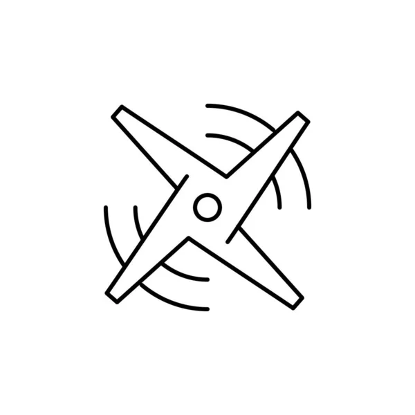Значок Пропеллера Элемент Дронов Мобильных Концепций Иллюстрации Веб Приложений Тонкая — стоковый вектор