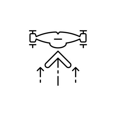 drone rises icon. Element of drones for mobile concept and web apps illustration. Thin line icon for website design and development, app development. Premium icon on white background