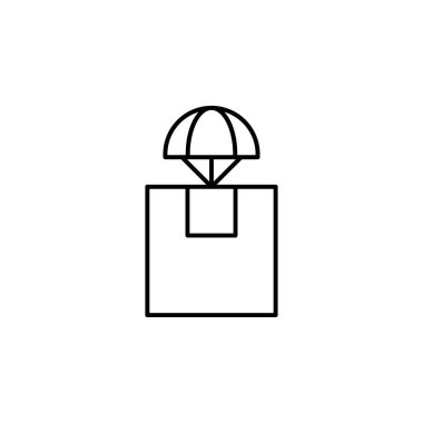 parachuting icon. Element of drones for mobile concept and web apps illustration. Thin line icon for website design and development, app development. Premium icon on white background