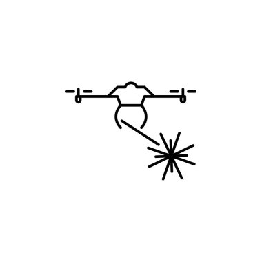 military drone icon. Element of drones for mobile concept and web apps illustration. Thin line icon for website design and development, app development. Premium icon on white background
