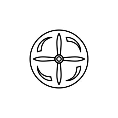 propeller icon. Element of drones for mobile concept and web apps illustration. Thin line icon for website design and development, app development. Premium icon on white background