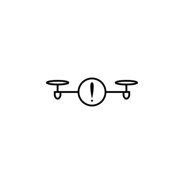 attention drone icon. Element of drones for mobile concept and web apps illustration. Thin line icon for website design and development, app development. Premium icon on white background