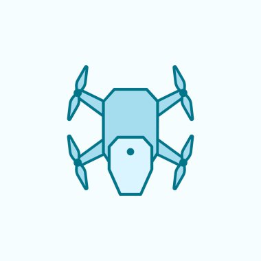 drone field outline icon on light background