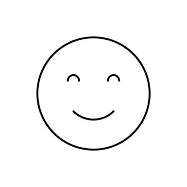 Smiling, emotions icon. Simple line, outline vector expression of mood icons for ui and ux, website or mobile application on white background