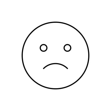 Sad, emotions icon. Simple line, outline vector expression of mood icons for ui and ux, website or mobile application on white background