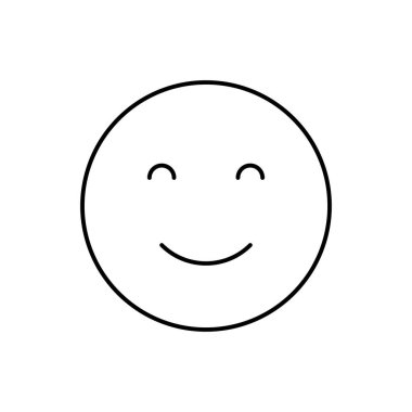 Smiling, emotions icon. Simple line, outline vector expression of mood icons for ui and ux, website or mobile application on white background