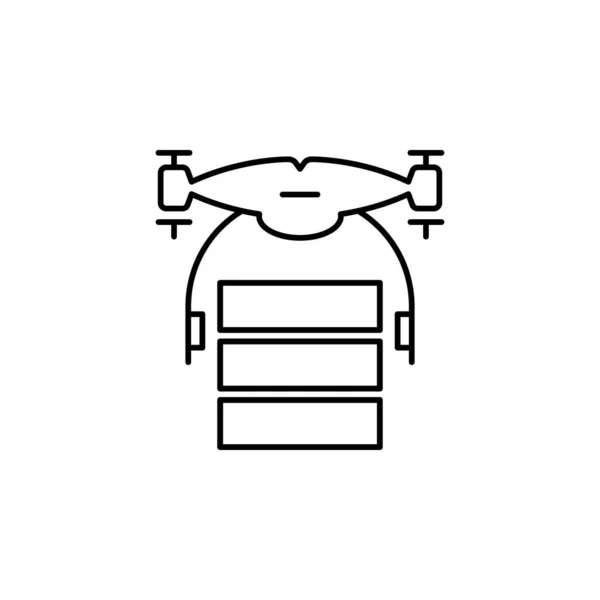 Drone Parcel Icon Element Drones Mobile Concept Web Apps Illustration — Vettoriale Stock
