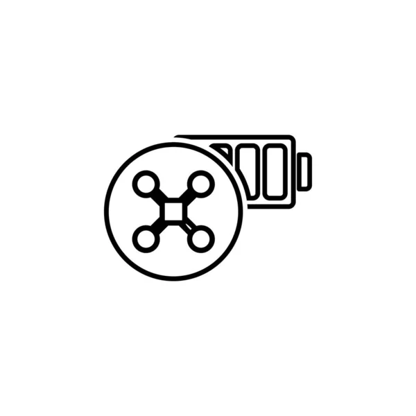 Charging Drone Icon Element Drones Mobile Concept Web Apps Illustration — 스톡 벡터