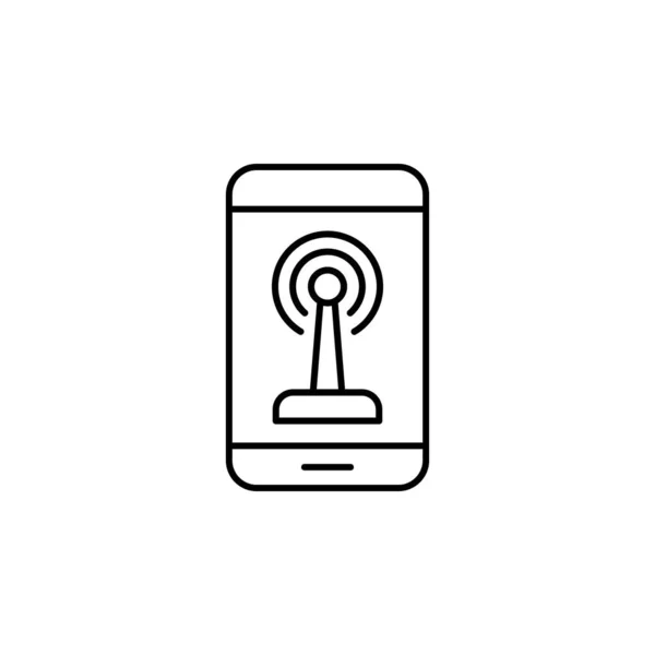Радиоволна Значке Телефона Элемент Дронов Мобильных Концепций Иллюстрации Веб Приложений — стоковый вектор