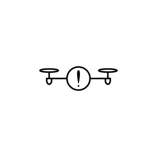 Attention Drone Icon Element Drones Mobile Concept Web Apps Illustration — Stok Vektör