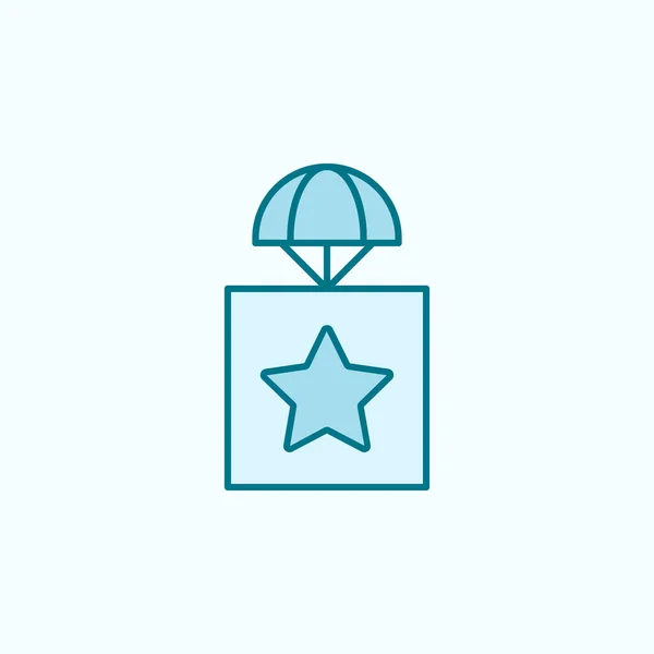 Parcel Asterisk Field Outline Icon Light Background — 스톡 벡터
