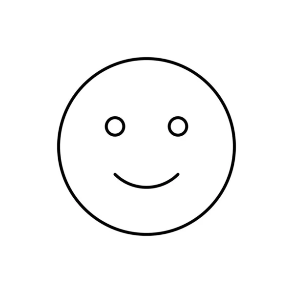 Smiling Emotions Icon Simple Line Outline Vector Expression Mood Icons — ストックベクタ