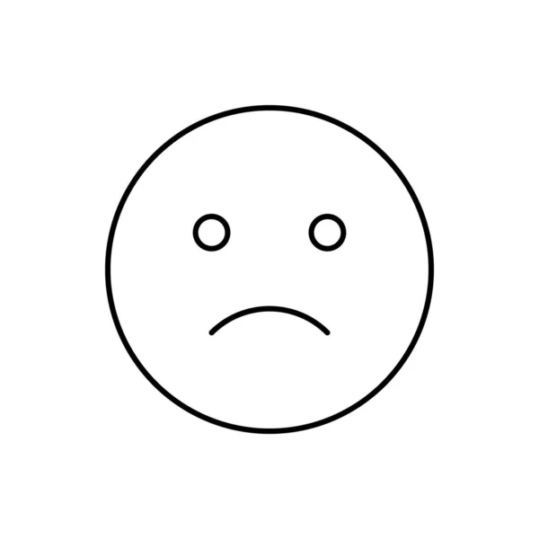 Sad Emotions Icon Simple Line Outline Vector Expression Mood Icons — Vetor de Stock