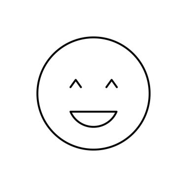 Smiling, emotions icon. Simple line, outline vector expression of mood icons for ui and ux, website or mobile application on white background