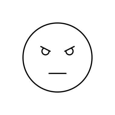Angry, emotions icon. Simple line, outline vector expression of mood icons for ui and ux, website or mobile application on white background