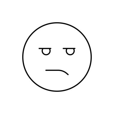 Dissatisfied, emotions icon. Simple line, outline vector expression of mood icons for ui and ux, website or mobile application on white background