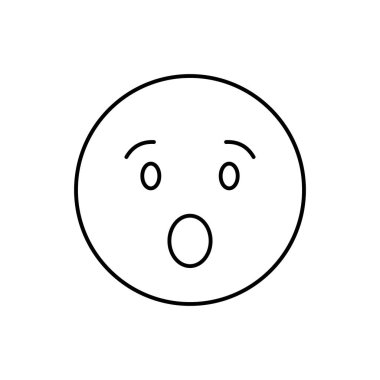 Surprised, emotions icon. Simple line, outline vector expression of mood icons for ui and ux, website or mobile application on white background