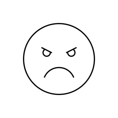 Very angry, emotions icon. Simple line, outline vector expression of mood icons for ui and ux, website or mobile application on white background