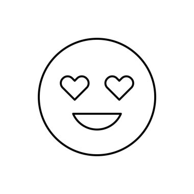 Lovely eyes, emotions icon. Simple line, outline vector expression of mood icons for ui and ux, website or mobile application on white background