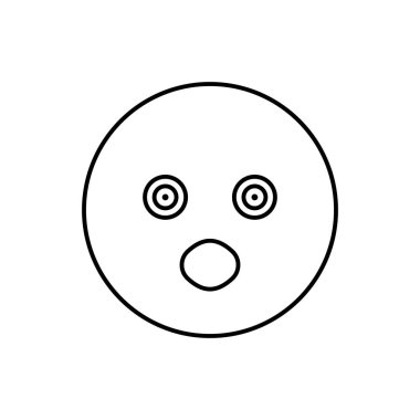 Surprised, emotions icon. Simple line, outline vector expression of mood icons for ui and ux, website or mobile application on white background