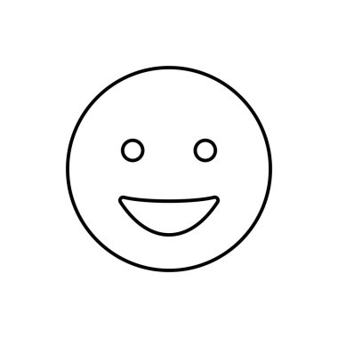 Happy, smiling, emotions icon. Simple line, outline vector expression of mood icons for ui and ux, website or mobile application on white background