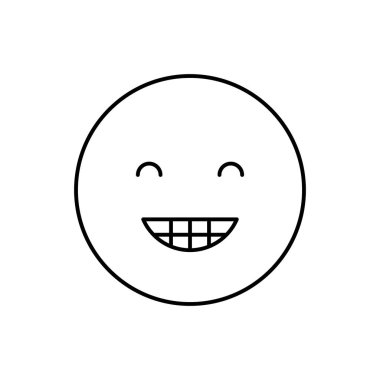 Happy, teeth, emotions icon. Simple line, outline vector expression of mood icons for ui and ux, website or mobile application on white background