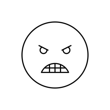 Angry, teeth, emotions icon. Simple line, outline vector expression of mood icons for ui and ux, website or mobile application on white background